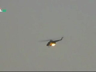Syrian Army Helicopter Hunting Rebels