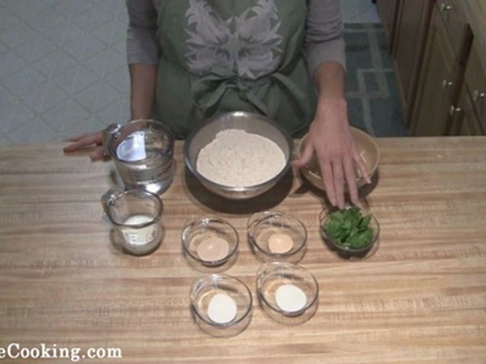 Mozzarella Basil Bread part 1