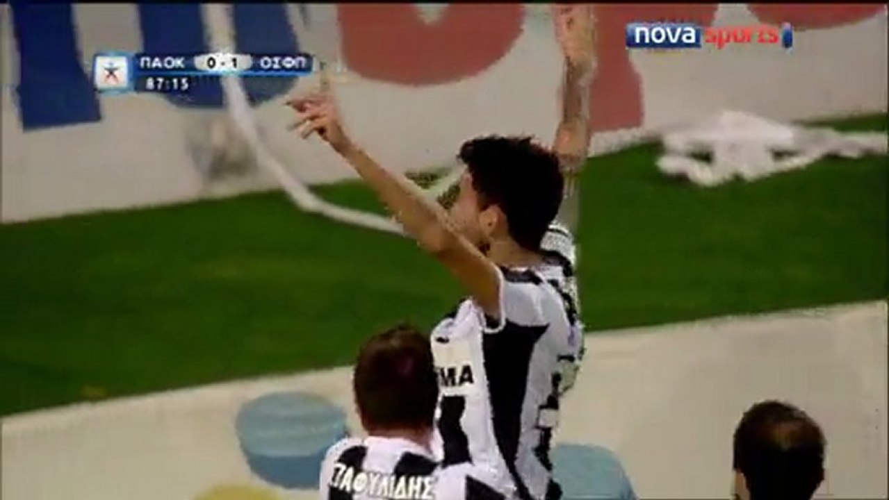 ΠΑΟΚ - Gayρος 1-1 (12η Αγ,25 Noε 2012) Highlights