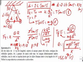 Problemas resueltos de electrostática ejercicio 6