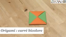 Origami : Comment faire un carré bicolore en papier ? - HD