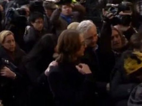 Arrivée de Julian Assange au tribunal