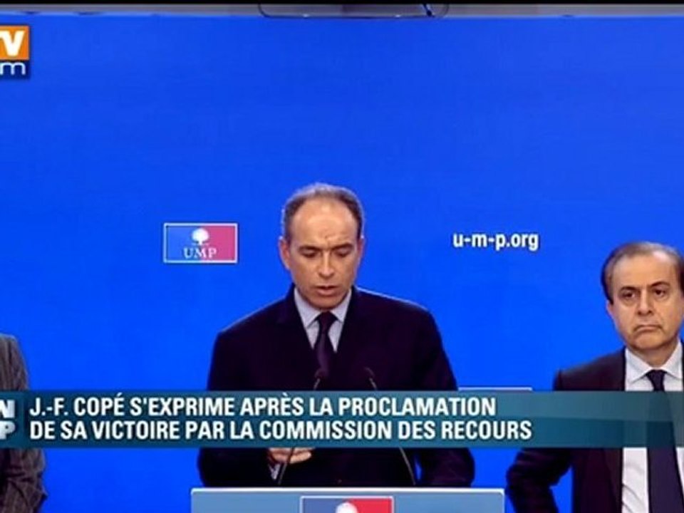Présidence de l'UMP : Copé ne peut "concevoir" que Fillon continue ses "poursuites judiciaires
