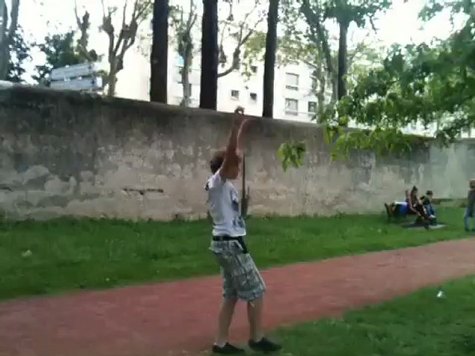 Wall Backflip raté sur un arbre ( Tronc )