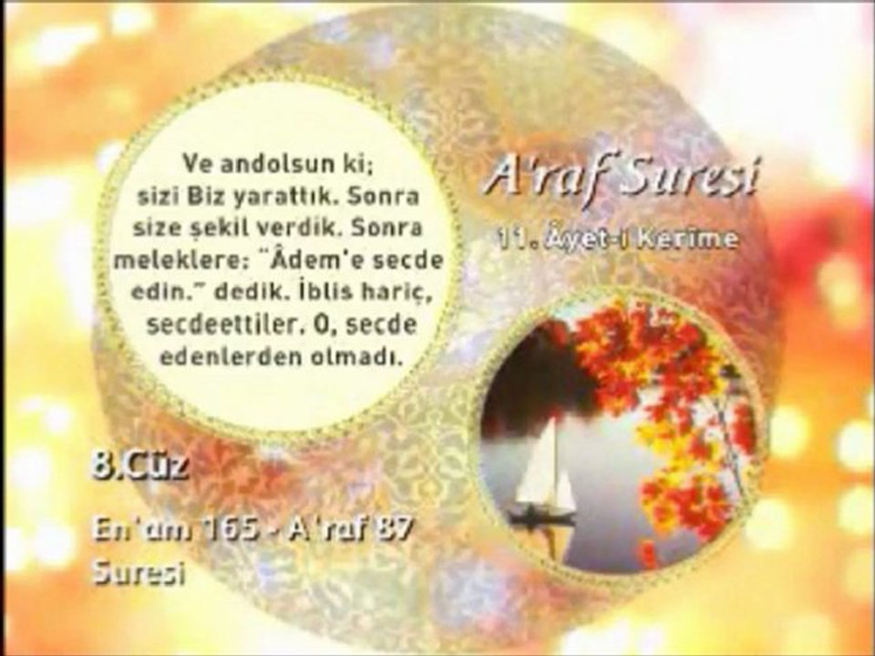 A'raf Suresi 12. Ayet-i Okunuşu ve Meali Okyay Derneği