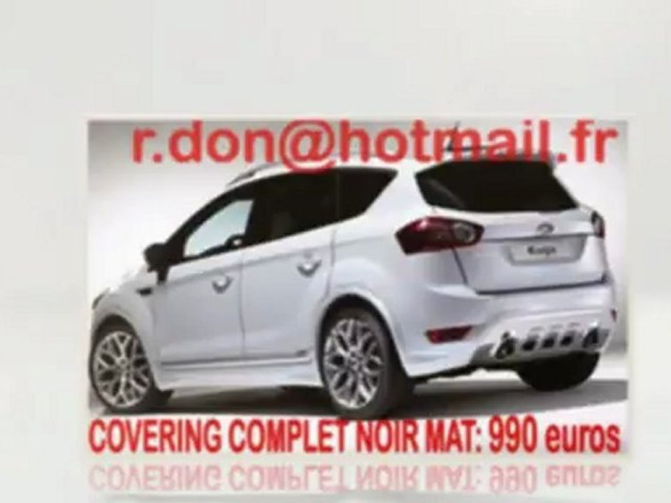 Ford Kuga, Ford Kuga, essai video Ford Kuga, Ford Kuga covering, Ford Kuga peinture noir mat