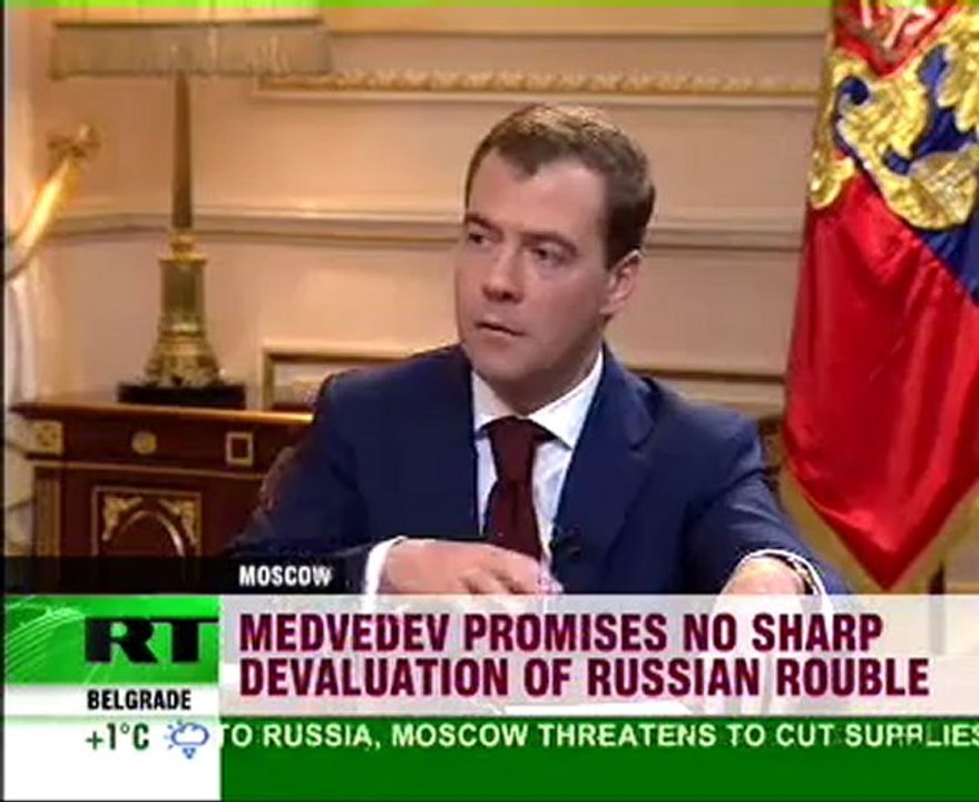President calms fears for Rouble