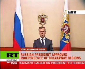 Medvedev backs independence for Abkhazia and South Ossetia