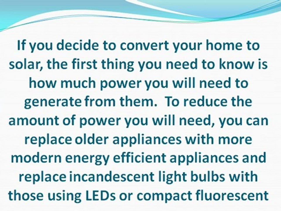 Converting Your Home to Solar Power