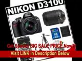 [BEST BUY] Nikon D3100 Digital SLR Camera & 18-55mm VR + 55-200mm VR Lens with 16GB Card + Filters + Case + Tripod + Accessory Kit