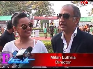 Sonakshi Sinha & Milan Luthria at a race course