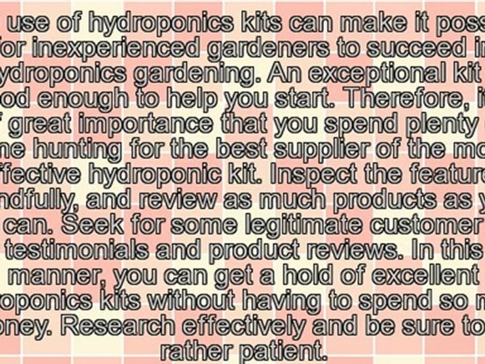3 Reasons Why Starters Have To Invest In Hydroponics Kits