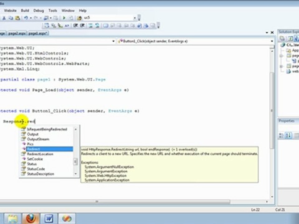 create pages in asp.net انشاء صفحة لموقع انترنت