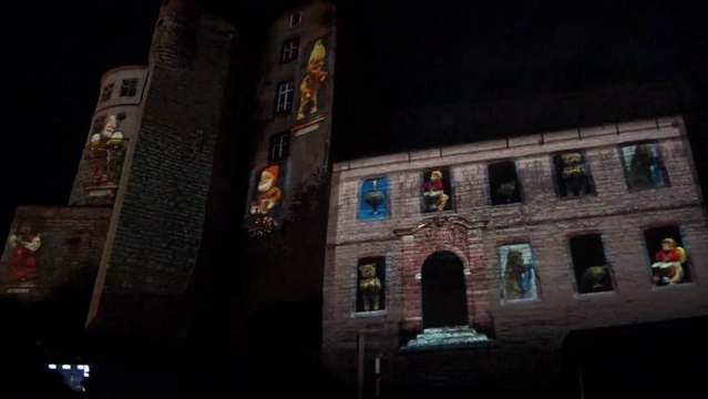 Les Lumières de Noël Montbéliard 2012 - spectacle son et lumiere avec video mapping