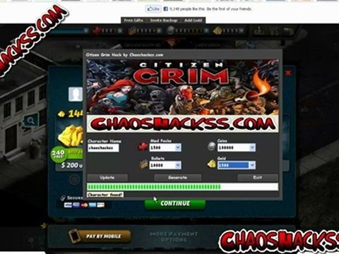 Citizen Grim Hack Tool [Med Packs Bullets Coins Gold]