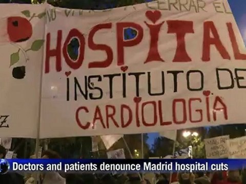 Doctors, patients denounce Madrid hospital cuts
