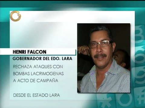 Seis heridos tras ataque con bombas lacrimógenas a acto de campaña de Henri Falcón