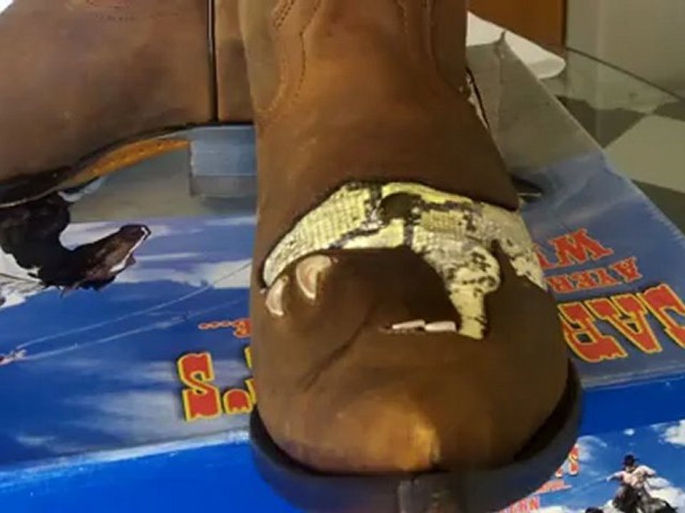 Bottes santiags incruste serpent