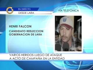 Seis heridos tras ataque con bombas lacrimógenas a acto de campaña de Henri Falcón
