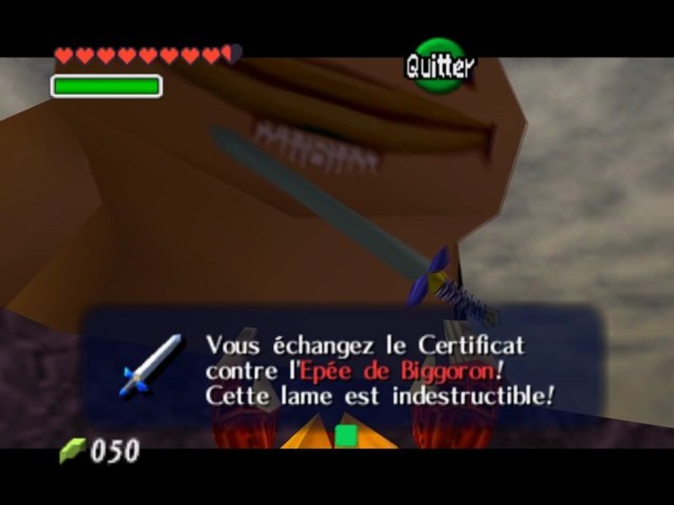 Let's play - The legend of Zelda ocarina of time - l'épée biggoron