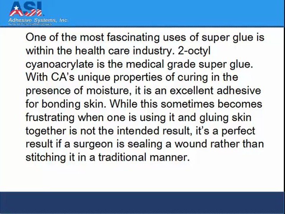 What Is Cyanoacrylate Adhesive?