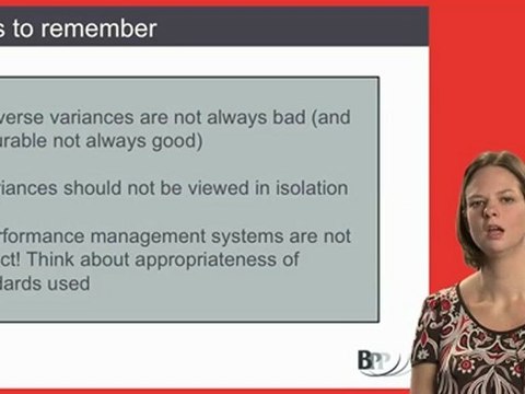 ACCA Paper F5 exam technique: variances