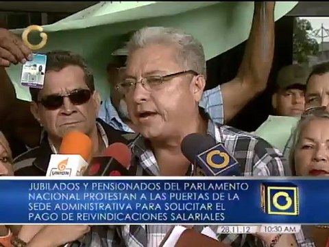Jubilados y pensionados de la AN protestaron a las puertas de sede administrativa del parlamento