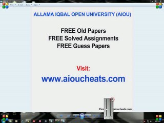 AIOU Allama Iqbal Open University Assignments