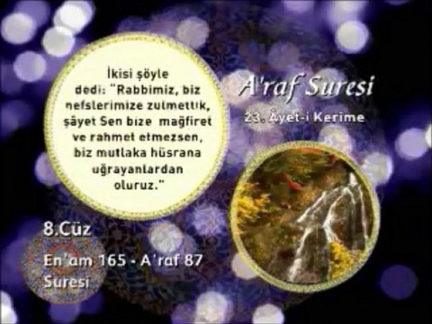 A'raf Suresi 23. Ayet-i Okunuşu ve Meali Okyay Derneği