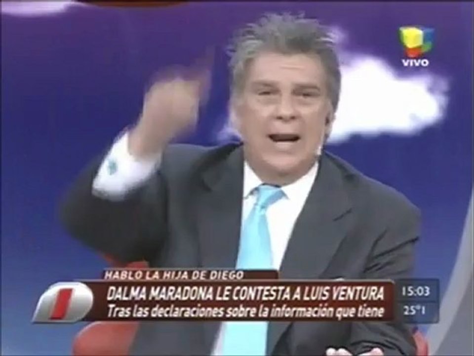 LUIS VENTURA CRUCE TENSO CON DALMA MARADONA