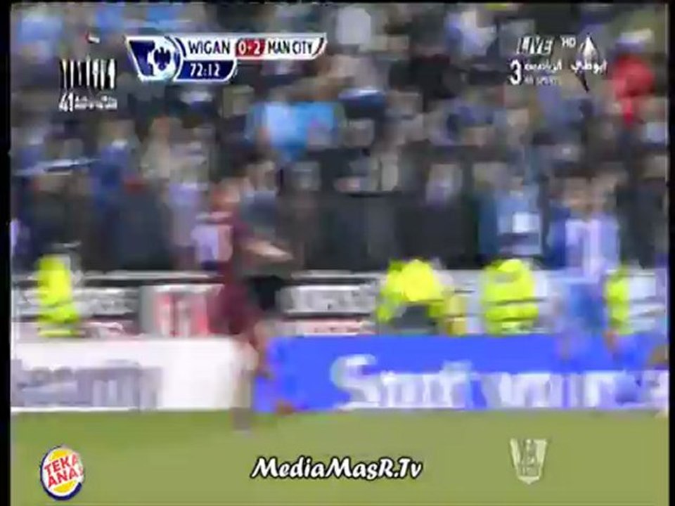 أهداف مباراة ويجان 0-2 مانشستر سيتي - الجولة الـ 14