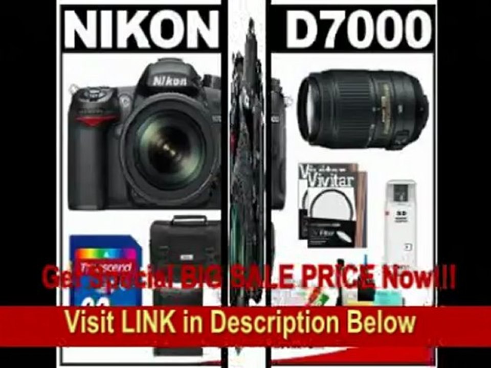 [BEST BUY] Nikon D7000 Digital SLR Camera & 18-105mm VR + 55-300mm VR Lens + 32GB Card + Filters + Case + Accessory Kit
