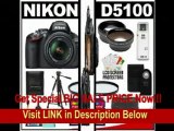[SPECIAL DISCOUNT] Nikon D5100 Digital SLR Camera & 18-55mm G VR DX AF-S Zoom Lens with 32GB Card   .45x Wide Angle & 2.5x Telephoto Lenses   Remote   Filter   Tripod   Accessory Kit