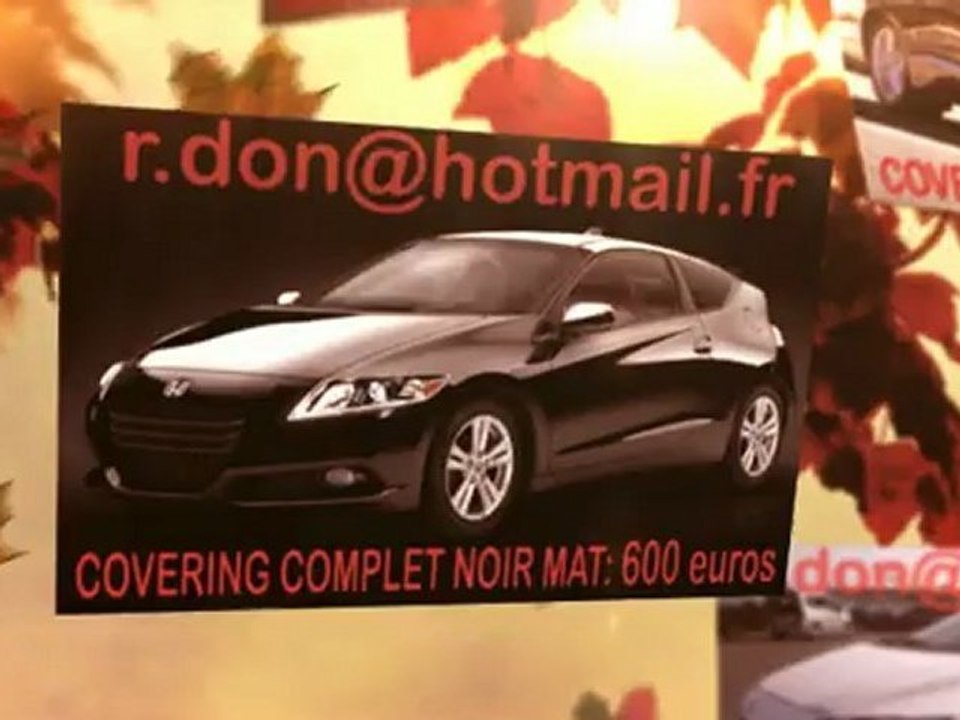 Honda CRZ, Honda CRZ, essai video Honda CRZ, Honda CRZ covering, Honda CRZ peinture noir mat
