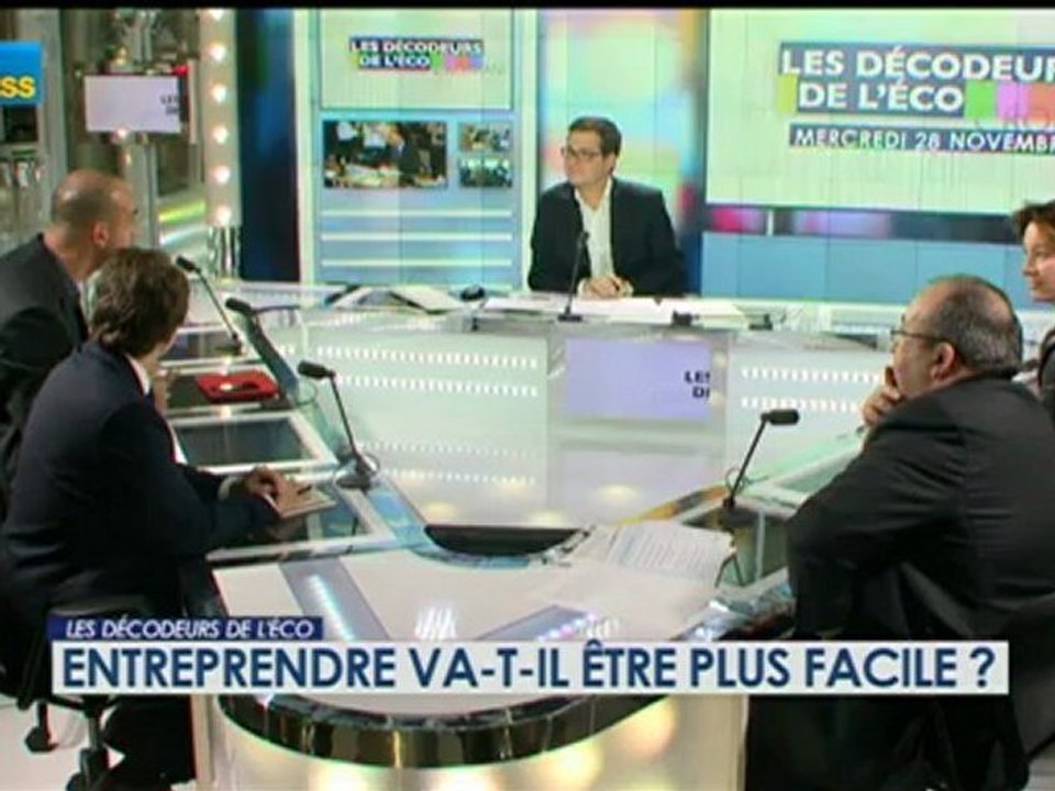 28/11 BFM : Les décodeurs de l'éco - Entreprendre va-t-il être plus facile ? 2/5
