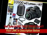 [FOR SALE] Nikon D3100 14.2MP Digital SLR Camera with 18-55mm f/3.5-5.6G AF-S DX VR and 55-200mm f/4-5.6G ED IF AF-S DX VR Zoom-Nikkor Lenses   16GB Deluxe Accessory Kit