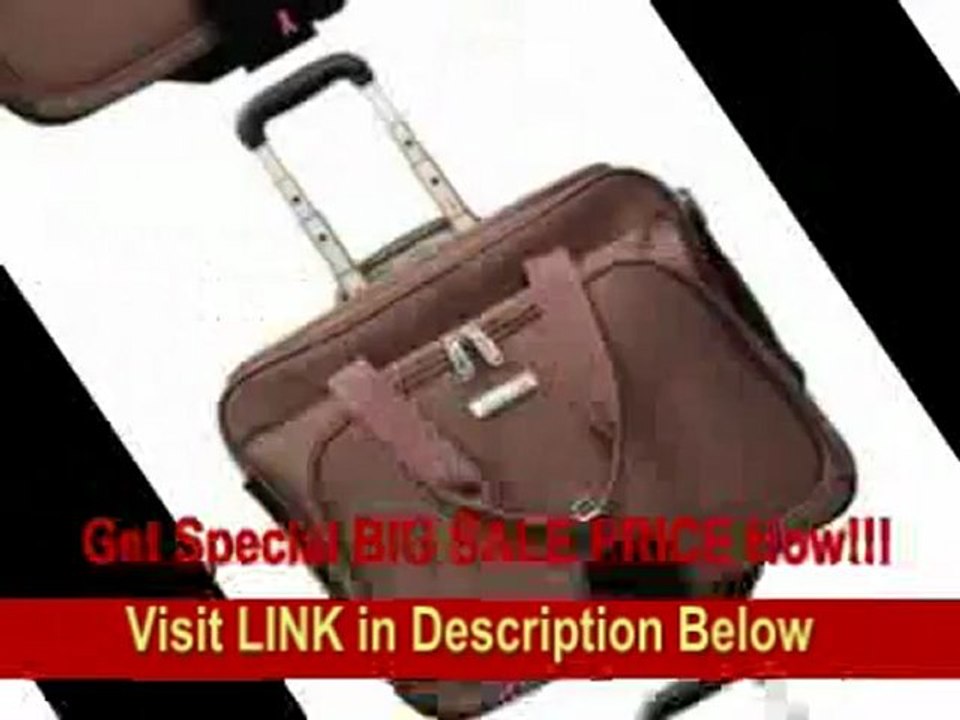 [BEST BUY] McBrine Luggage Office On The Go Laptop Bag on Wheels (Rose)