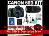 [BEST PRICE] Canon EOS 60D Digital SLR Camera Body with EF-S 18-135mm IS Lens & 75-300mm III Lens   16GB Card   Battery   Case   Tripod   Accessory Kit