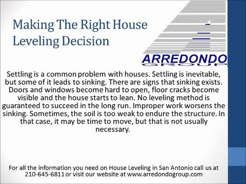 San Antonio Professionals Use Different Methods For House Leveling