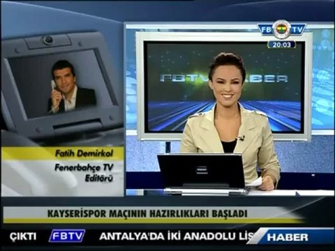 29 Kasım 2012 Fenerbahçe Kayserispor Maçı Hazırlıklarına Başladı