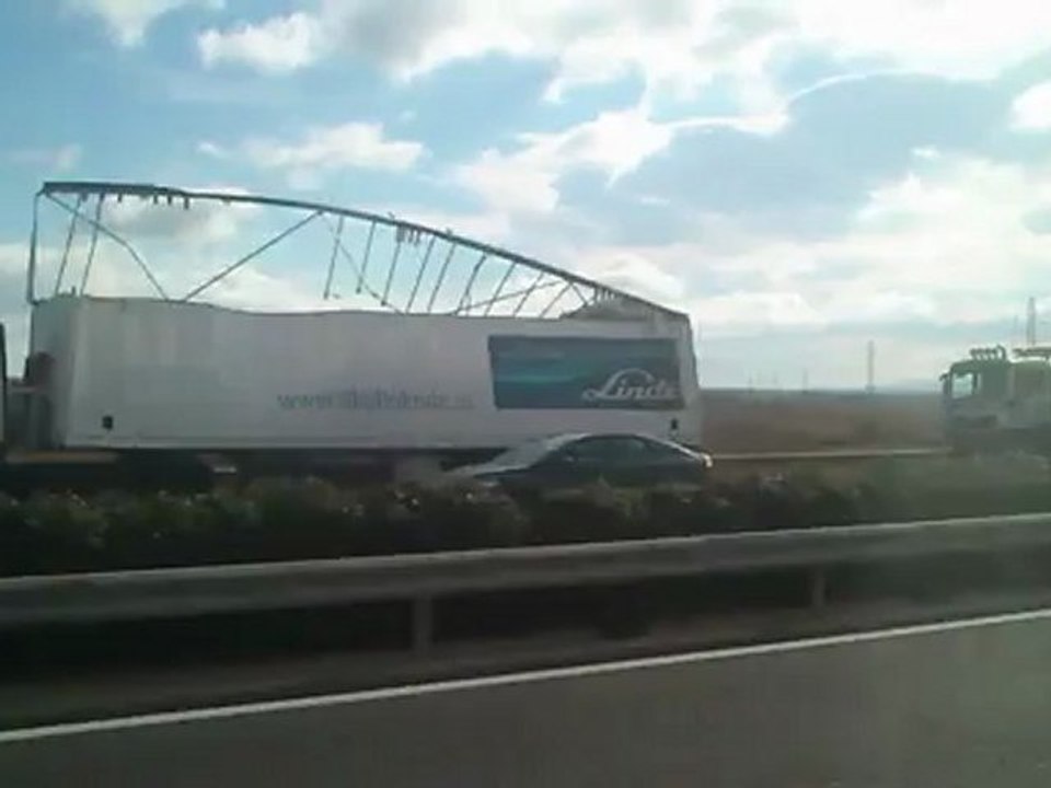 Vent sur l autoroute A9