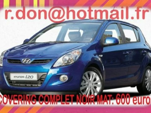 Hyundai i20 , Hyundai i20, essai video Hyundai i20, Hyundai i20 covering, Hyundai i20 peinture noir mat