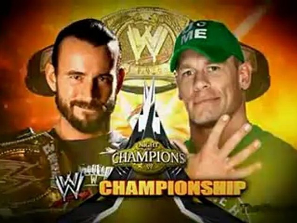 WWE Night Of Champions 2012 Match Card V1