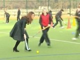 Duchess of Cambridge shows off her hockey skills