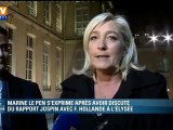 Marine Le Pen reçue à l'Elysée : 