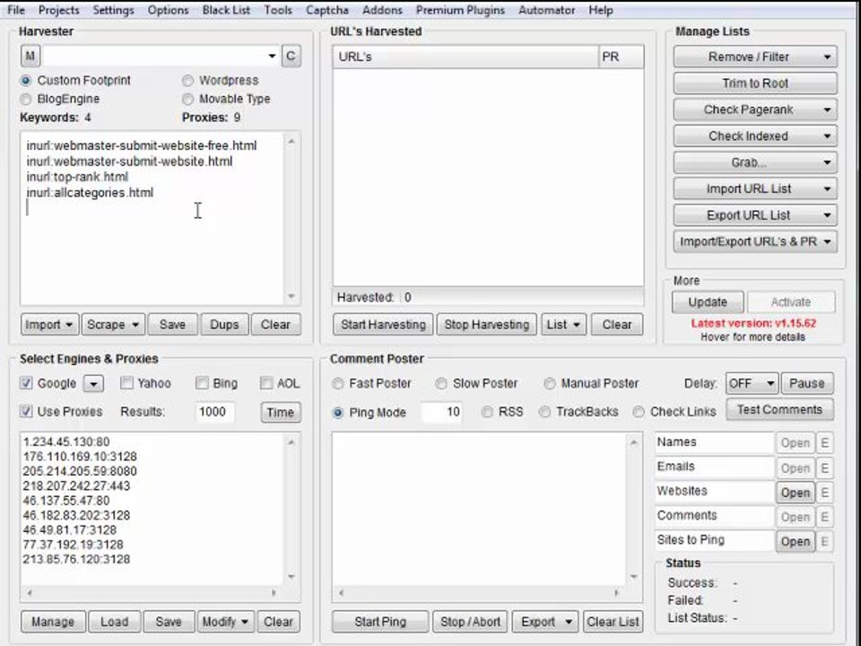 Astuce Scrapebox et Inurl