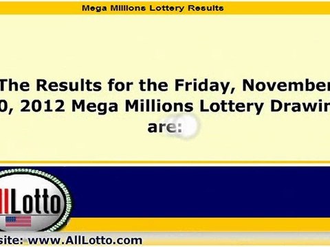Powerball Lottery Drawing Results for November 30, 2012