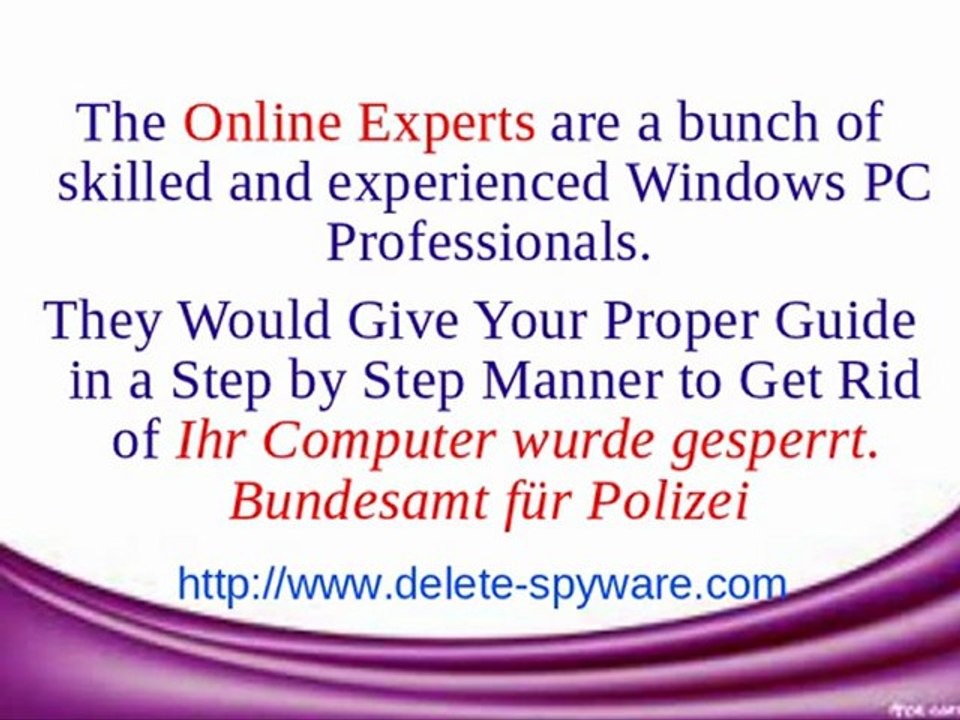 Delete Ihr Computer wurde gesperrt. Bundesamt für Polizei Ransomware