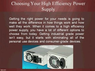 high efficiency power supply