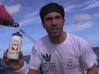 Jo-Wilfried Tsonga défie Tanguy de Lamotte au tennis - Vendée Globe 2012 2013